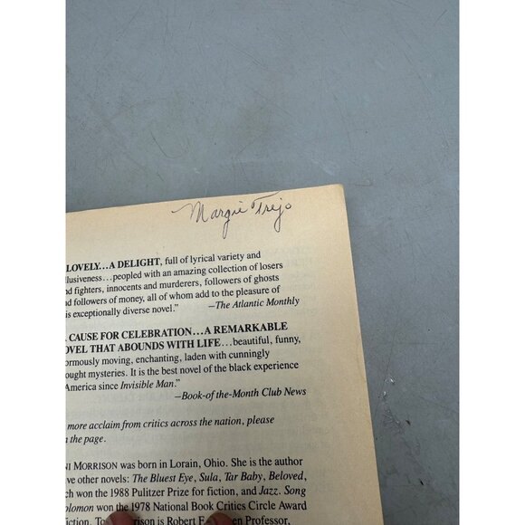 Song of Solomon book paperback 1987 english Plume 337pgs Toni Morrison READ - Picture 6 of 6